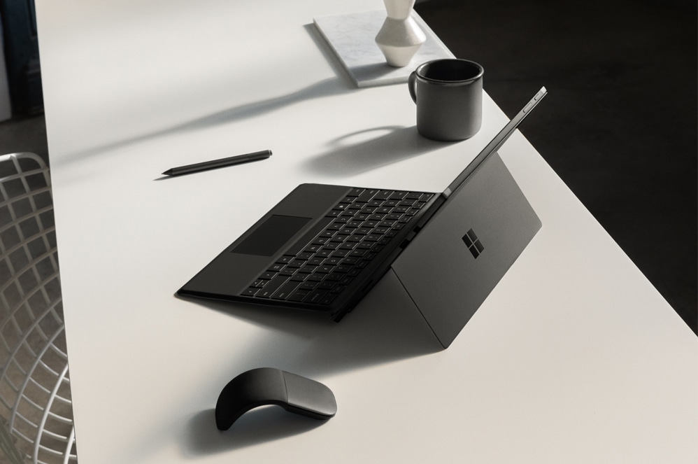 Surface Pro 6 sitting on a desk