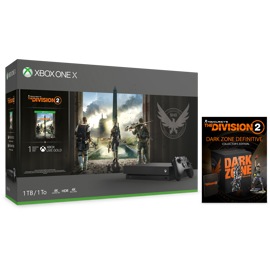 234-00872 Microsoft Xbox One S Bundle 1 TB Console with Tom Clancys The Division 2 Xbox 3-in-1 Vertical Stand Cooling Fan with Dual Controller Charging Station & Controller Joystick Thumb Grips 