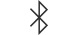 Icon of a Bluetooth symbol. 