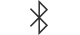 Icono de un símbolo de Bluetooth.