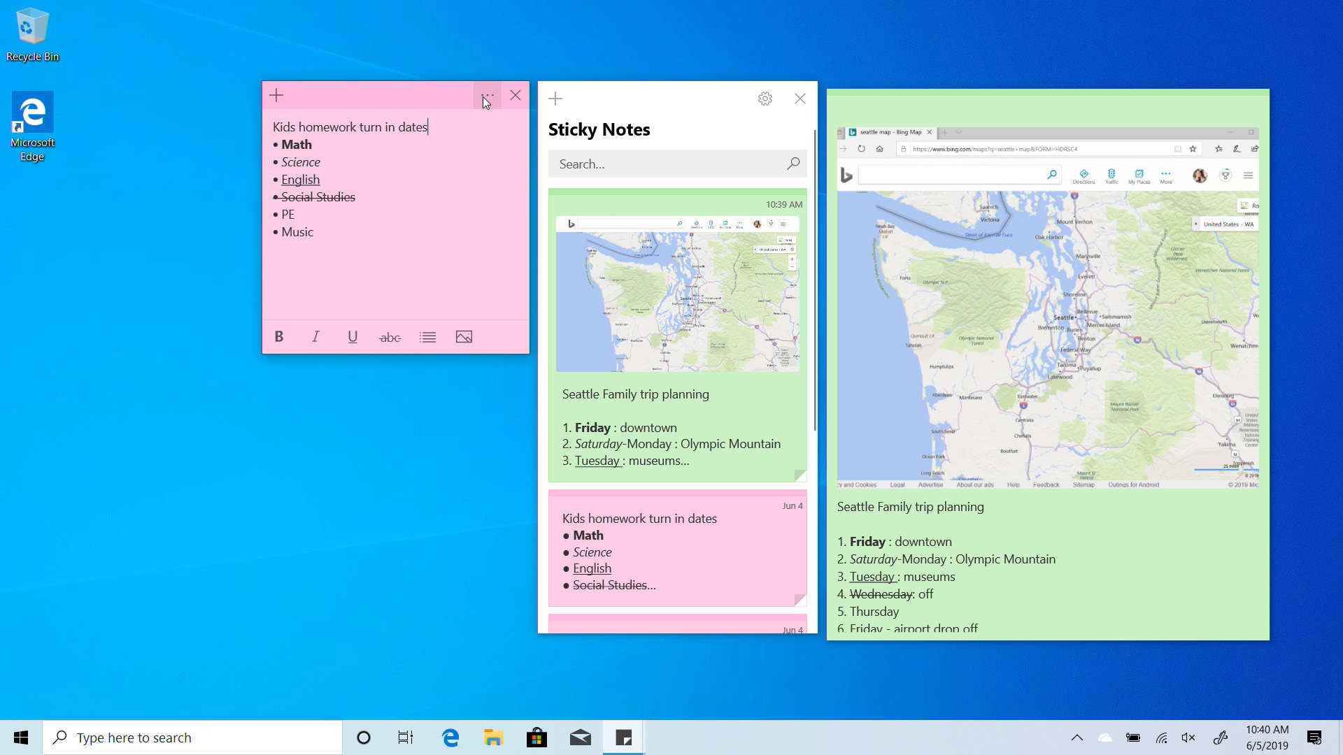 how to put sticky notes on desktop windows 10