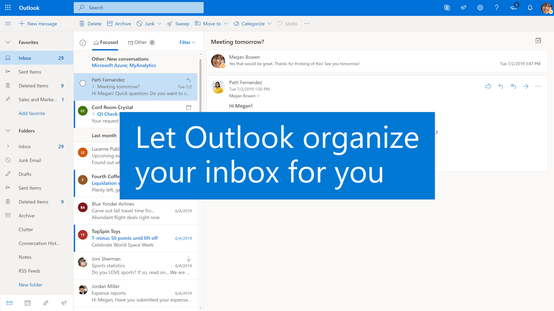 Organize your inbox - Microsoft Support