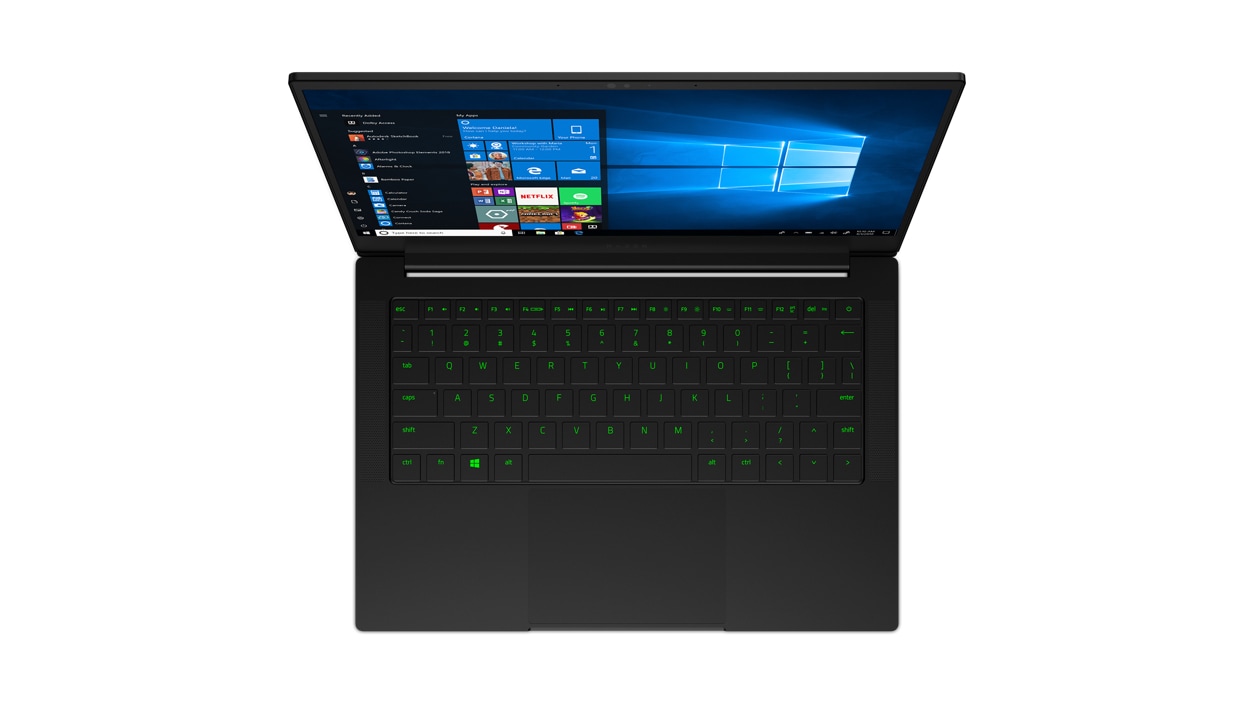 Top down view of the Razer Blade Stealth 13 FHD