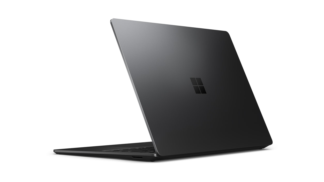 Surface Laptop 3 in Black color rear view.