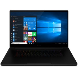 Front view of opened Razer Blade Pro 17 RTX 2070 Gaming Laptop 