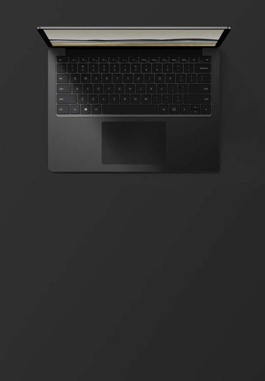 Dispositivo Surface Laptop 3 da 13,5 pollici nero satinato con finitura in metallo