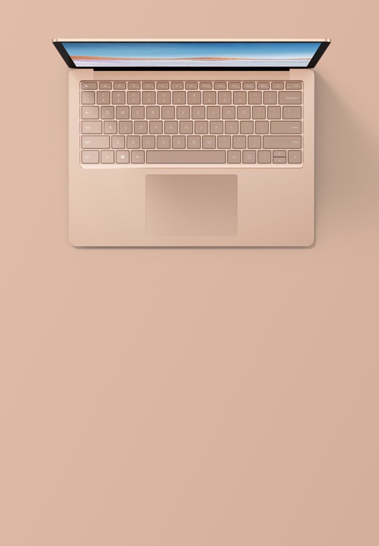 沙岩色帶金屬表面處理的 13.5 吋 Surface Laptop 3