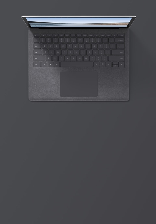 13.5 インチのプラチナ Alcantara®素材仕上げの Surface Laptop 3