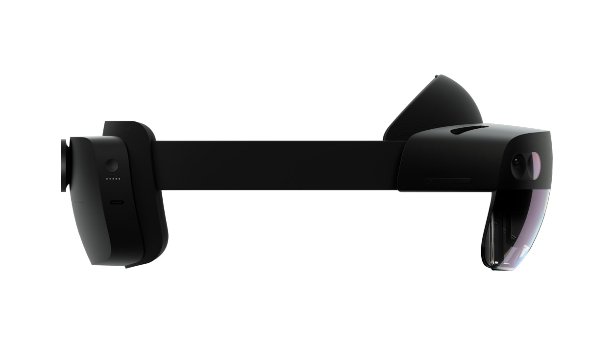 Right side view of Microsoft HoloLens 2 device.