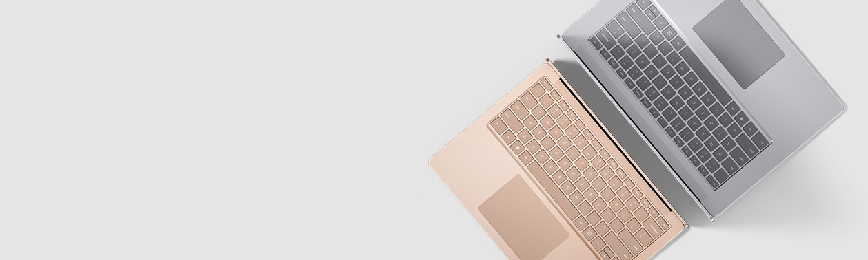 The new Surface Laptop 3 back to back