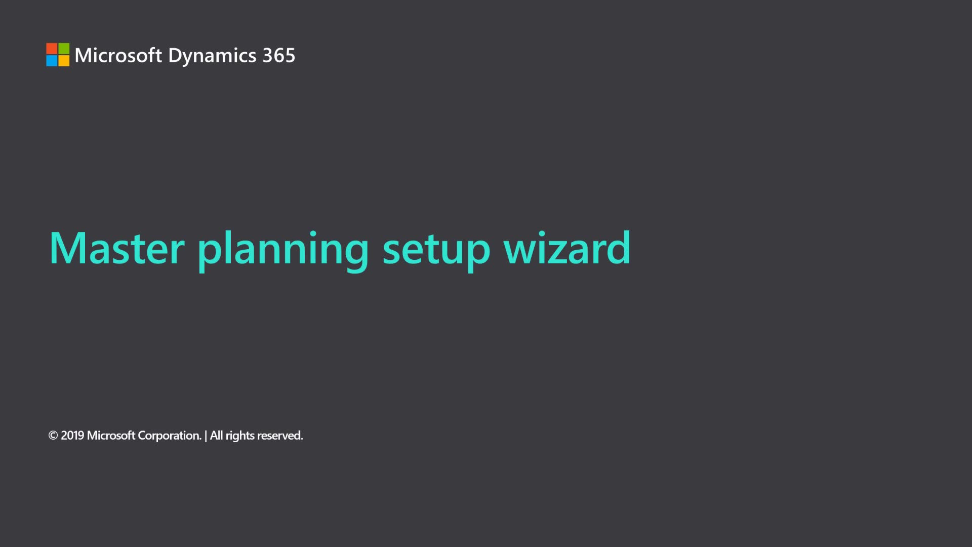 Master Planning Setup Wizard Supply Chain Management Dynamics 365 Microsoft Docs