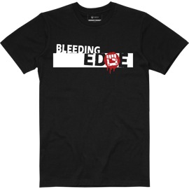 T-shirt à col rond noir avec logo Bleeding Edge.