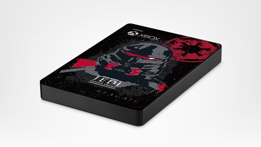 Seagate Star Wars Jedi: Fallen Order Special Edition 2TB Game Drive for Xbox One right front angle