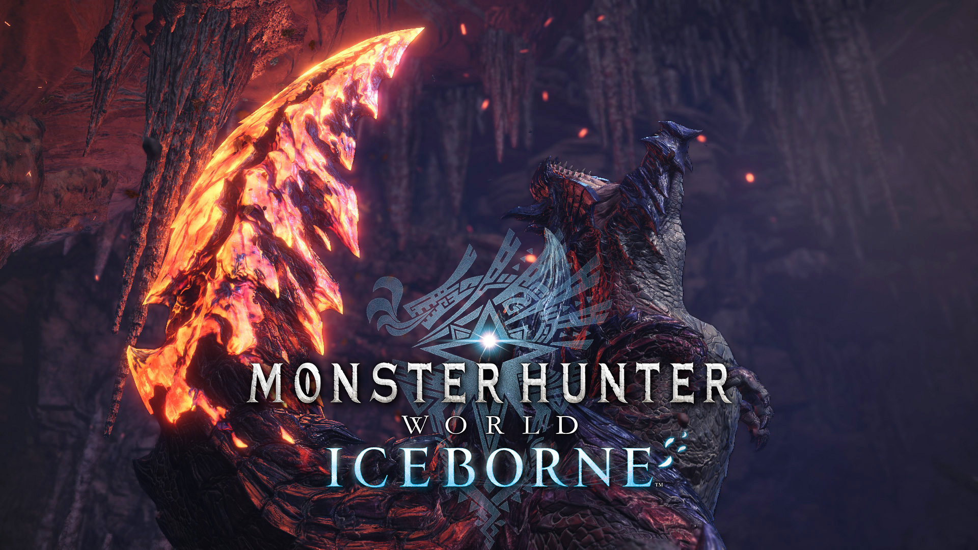 Monster Hunter World For Xbox One Xbox - monster hunter world iceborne sideview of monster glavenus roaring to the sky with tail glowing