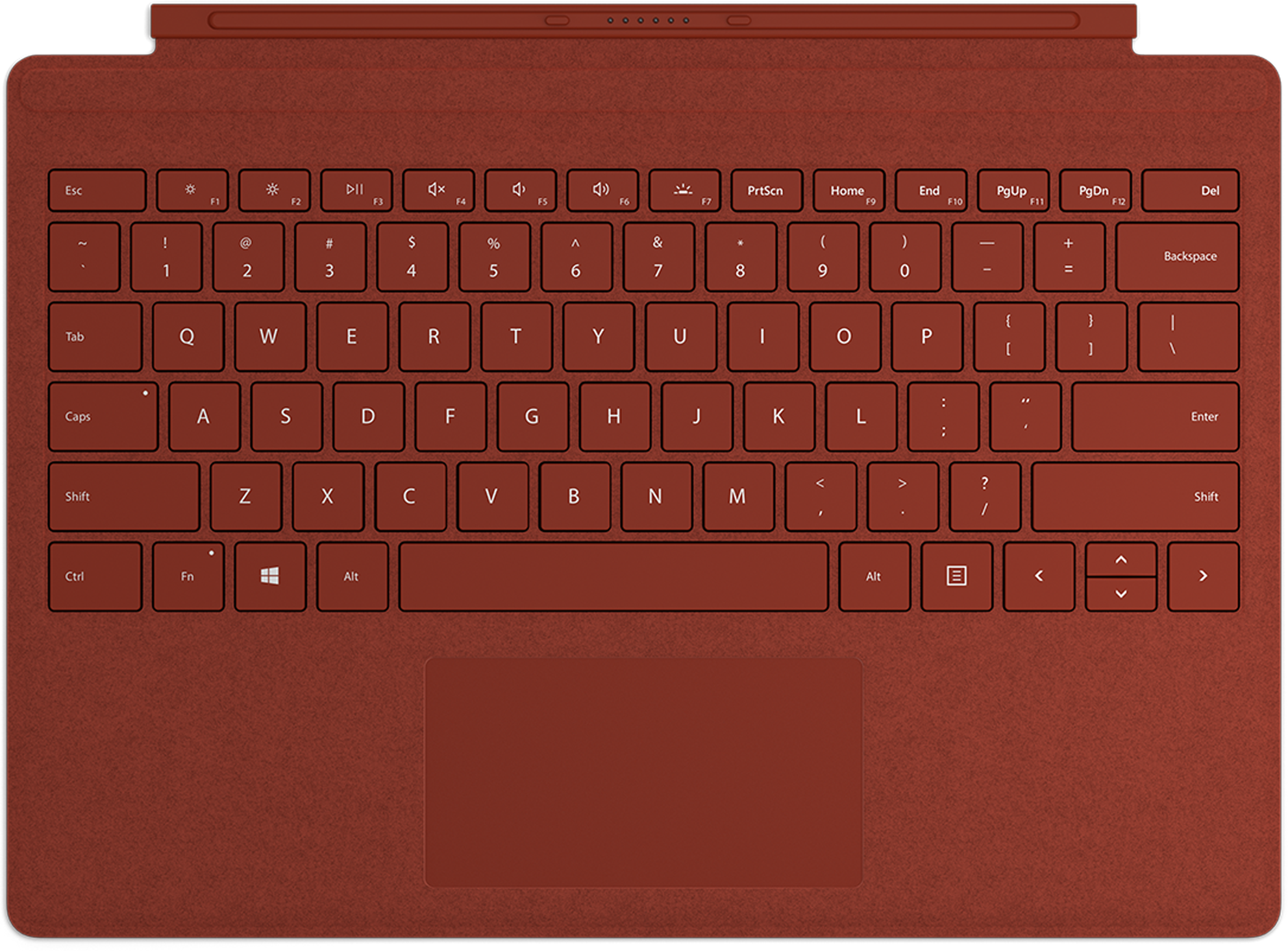Microsoft Surface Pro Signa Type Cover M1725 SC English Poppy Red UK/Ireland Only 1 License Software de codificación de Barra 