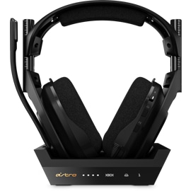 Front view of Astro Gaming A50 on Base