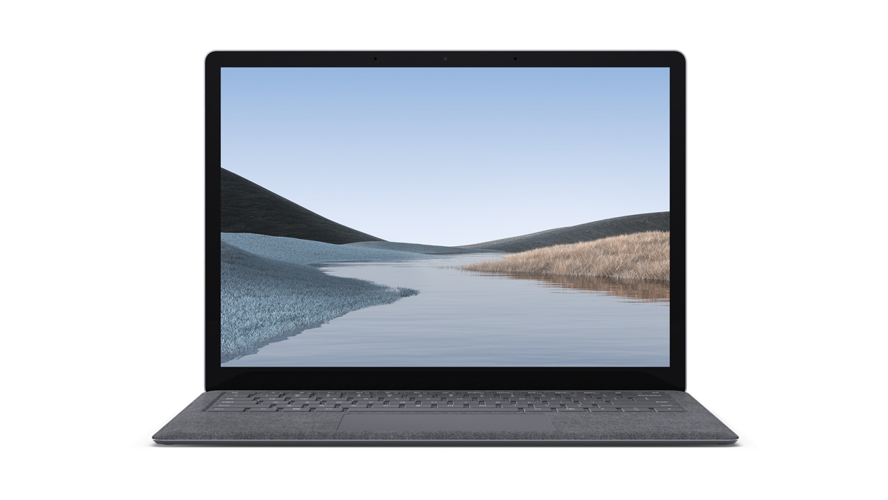 Surface Laptop 3 13.5 inch in Platinum color.