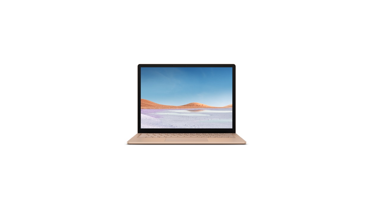 Front view of Surface Laptop 3 in Sandstone.