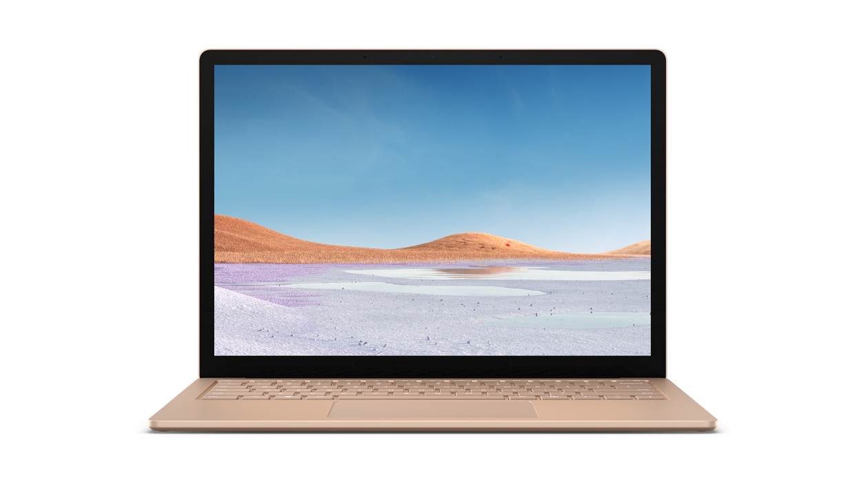 Surface Laptop 3 in Sandstone color.