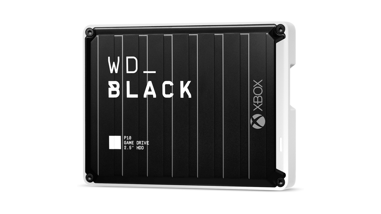 Front sided view of the Western Digital Black P10 for Xbox One