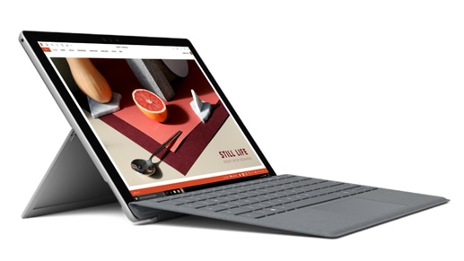 Surface Pro with Surface Signature Type Cover in Platinum