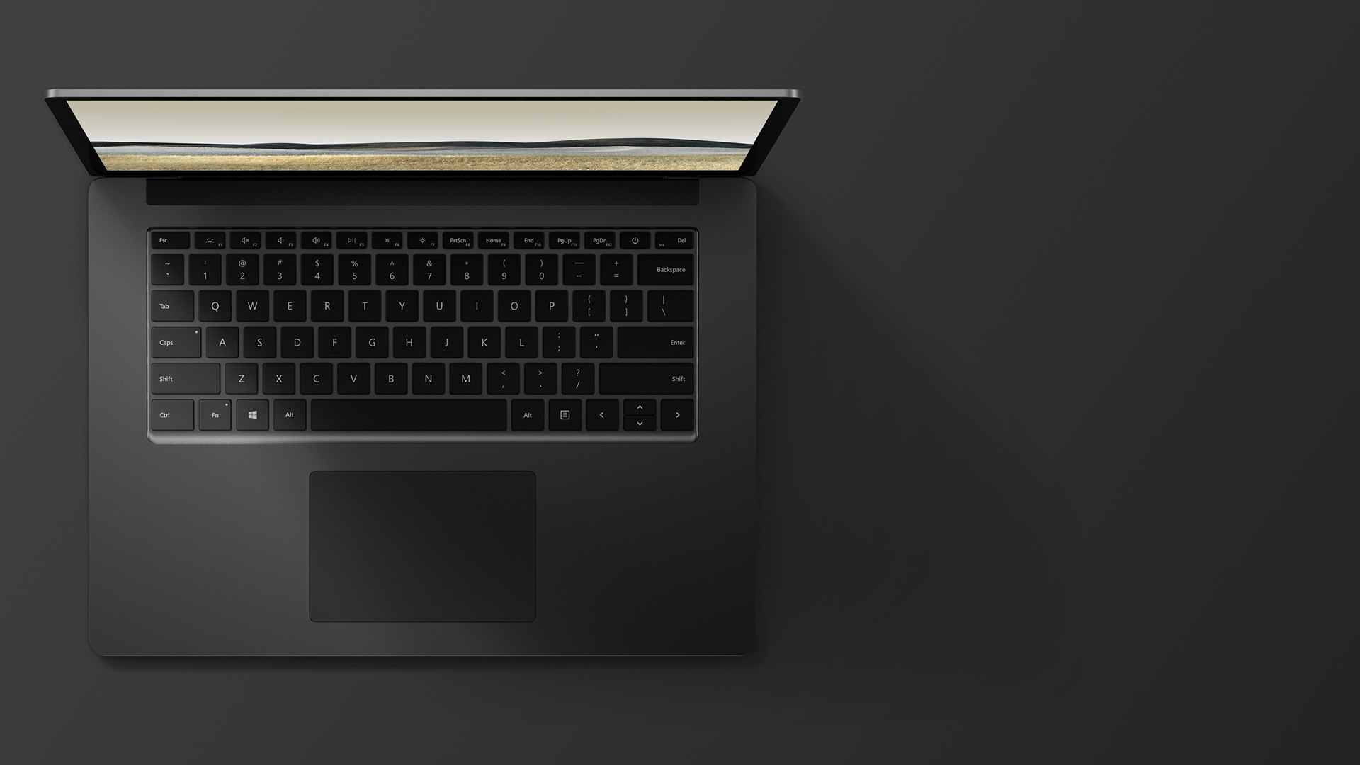 جهاز Surface Laptop 3 بشاشة 15 بوصة بلون أسود غير لامع مع شكل نهائي معدني