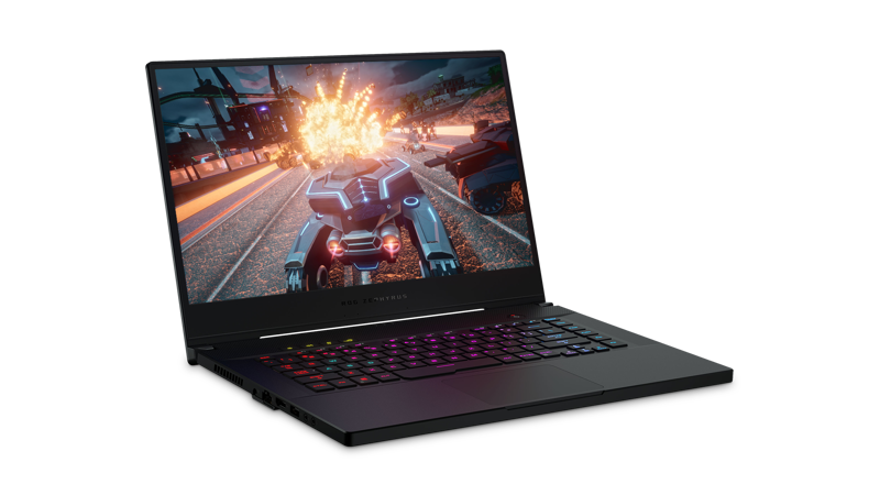 Front left view of the Asus ROG Zephyrus S GX502