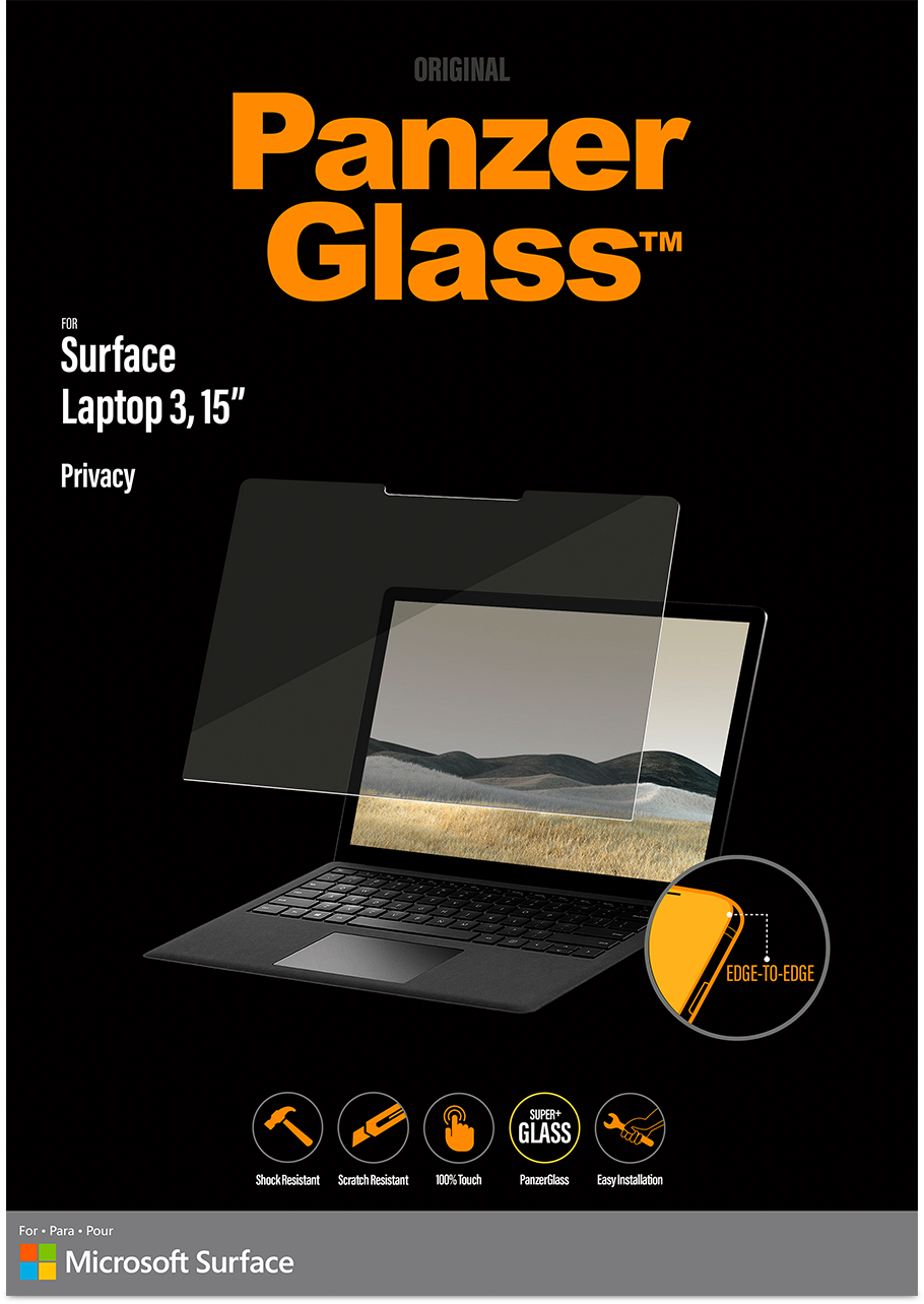 Surface Laptop 用 PanzerGlass 15 インチ プライバシー スクリーン
