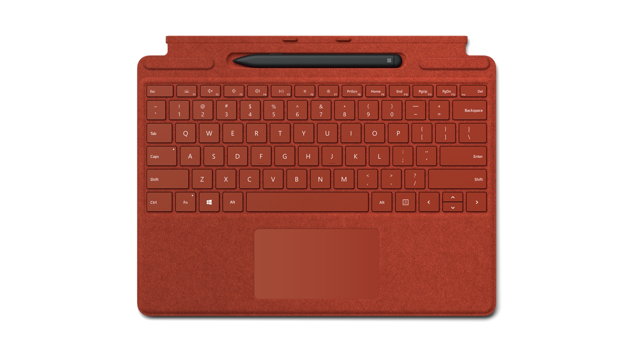 Surface Pro X Signature Keyboard with Slim Pen Bundle - Poppy Red