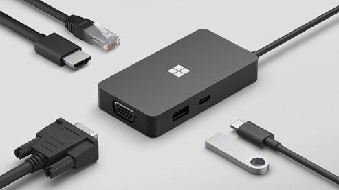 Surface USB-C travel hub and the many connections it supports