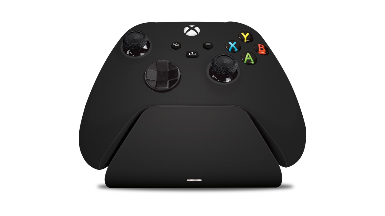 Front view of a Universal Xbox Pro Charging Stand in Carbon Black.