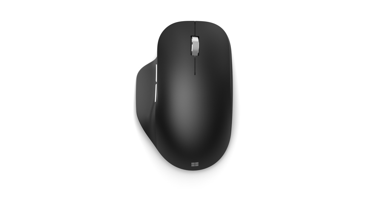 Schwarze Microsoft Bluetooth® Ergonomic Mouse.