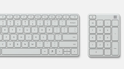 Microsoft Designer Compact Keyboard and Microsoft Number Pad