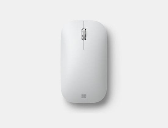 Top view of Monza Grey Microsoft Modern Mobile Mouse.