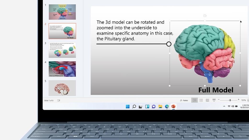 Une vue rapprochée de l’écran du Surface Laptop Go