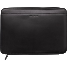 Closed view of the Brydge 16-inch Leather Organizer for Laptops/Tablets in Black