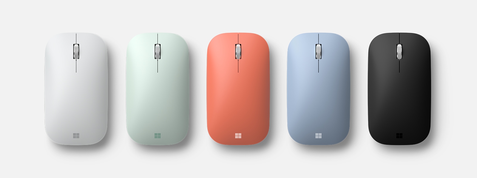 Çeşitli renklerde Microsoft Modern Mobile Mouse
