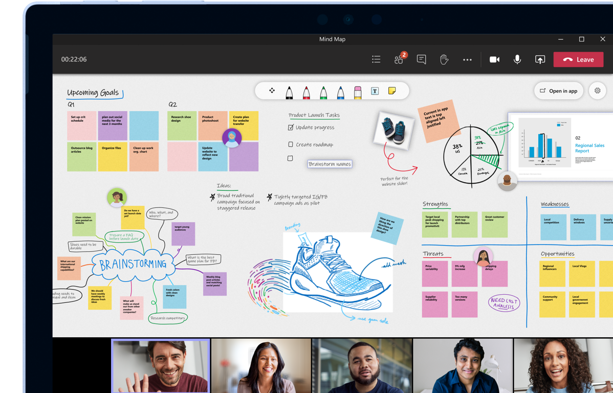 Nếu bạn là giáo viên hoặc nhân viên văn phòng, hãy tưởng tượng một công cụ giúp bạn trình bày ý tưởng và diễn giải chúng trên bảng trắng. Với Microsoft Whiteboard, bạn có thể làm điều đó một cách dễ dàng. Ứng dụng này giúp bạn tương tác trực tuyến với người học hoặc đồng nghiệp của mình, trình bày những ý tưởng sáng tạo và thảo luận về chúng.