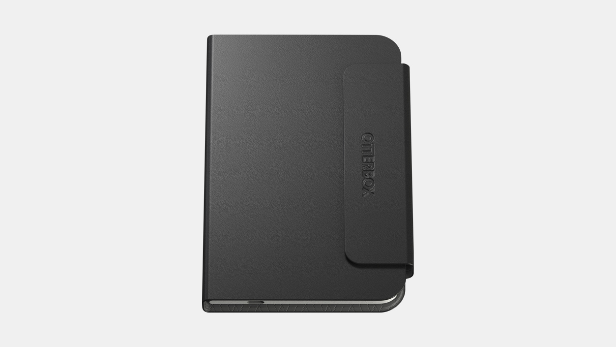 Front view of closed Otterbox Surface Duo Folio Black