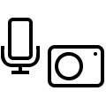 Camera and mic icon