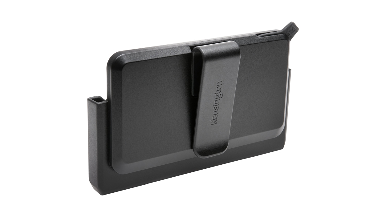 Back left-facing view of Kensington Belt Holster for Microsoft Surface Duo