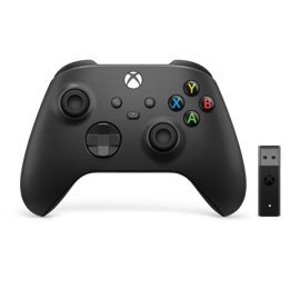 Front of the Xbox Wireless Controller + Wireless Adapter for Windows 10