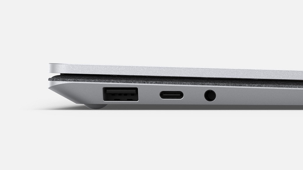 พอร์ตของ Surface Laptop 3 สำหรับการเชื่อมต่อหลายรูปแบบ