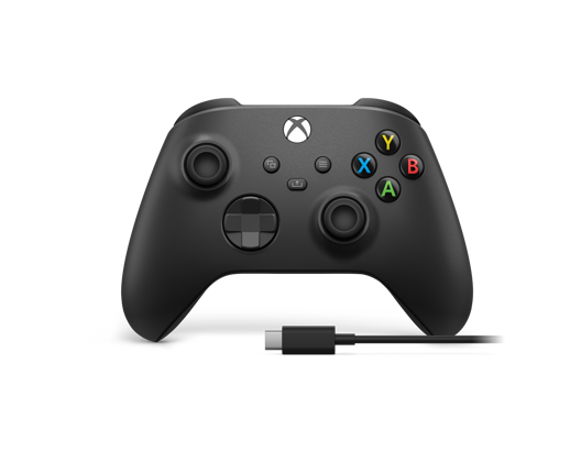 Front of the Xbox Wireless Controller + USB-C® Cable
