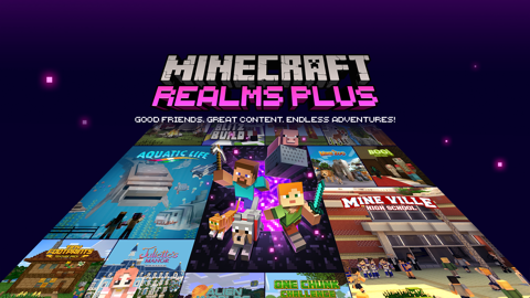 Minecraft Realms Plus ＿ Realms Plus 1 か月間: あなた + 10 人のフレンド用サブスクリプション サーバー 1