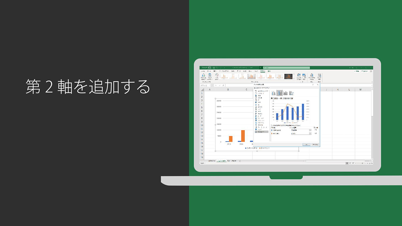 Excel でグラフの第 2 軸を追加または削除する Office サポート