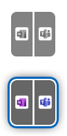 OneNote and Teams split icon
