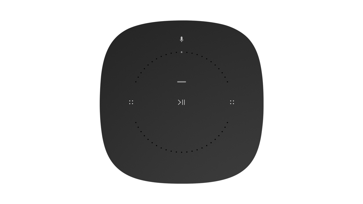 Top view of the Sonos One in Black