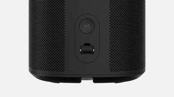 Zoom of the back of the Sonos One in Black