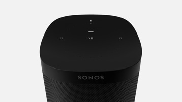 Top-front view of the Sonos One in Black